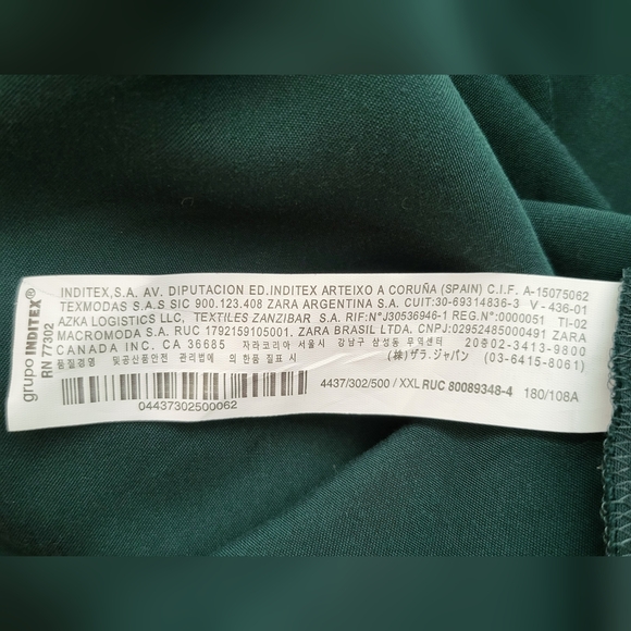 NWT Zara Satin Dress in Deep Green - Picture 10 of 14